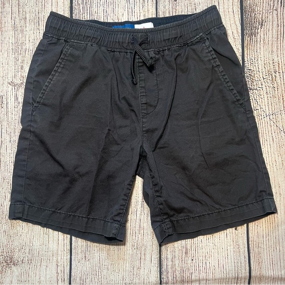 Old Navy Boys Dark Gray Elastic Waist Drawstring Shorts Size Large 10/12 School - Picture 1 of 5